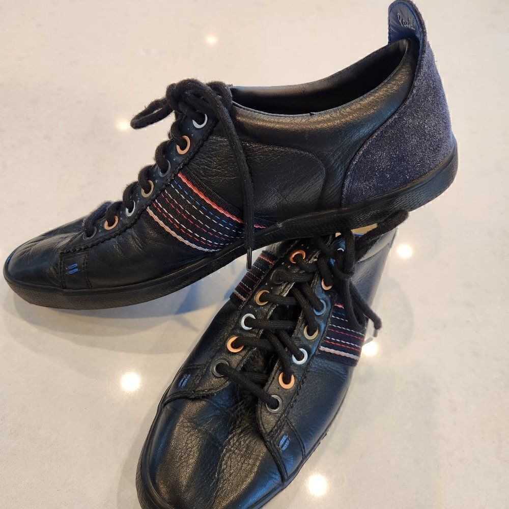 Paul Smith Black Sneakers with Red and White Accents